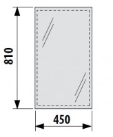 JIKA CLEAR zrcadlo 45 x 81 cm, bez osvětlení   H4557011731441
